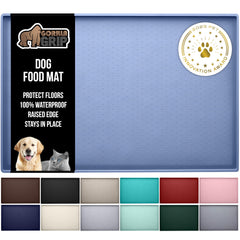 Gorilla Grip almohadilla alimento para mascotas azul protege el piso durante las comidas