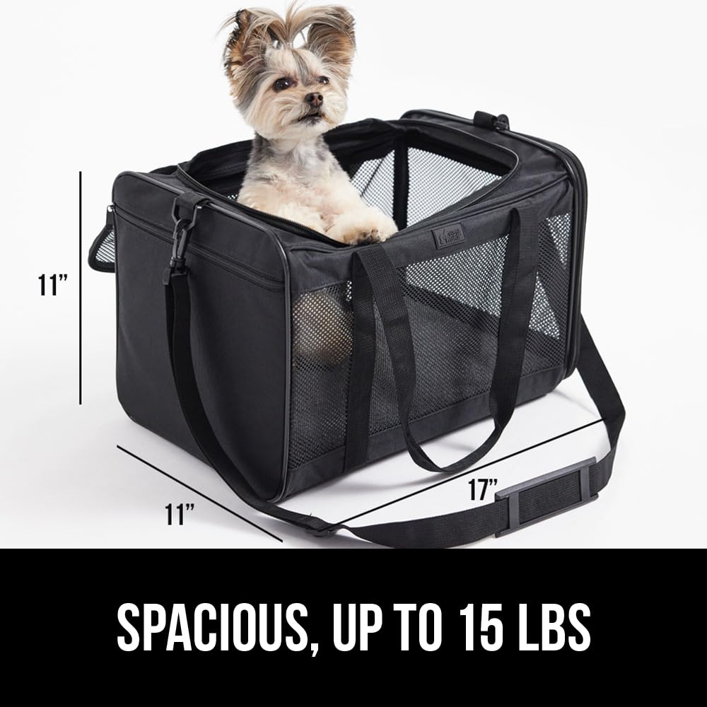 GORILLA GRIP cat carrier breathable mesh windows for ventilation and visibility.