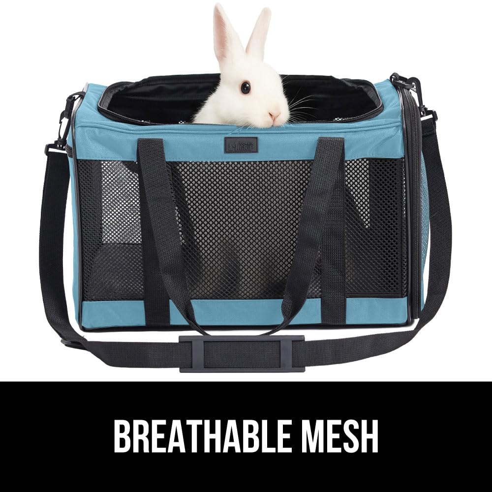 GORILLA GRIP cat carrier lightweight handle blue for easy carry.