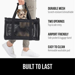 GORILLA GRIP cat carrier side-entry view for quick loading on trips.