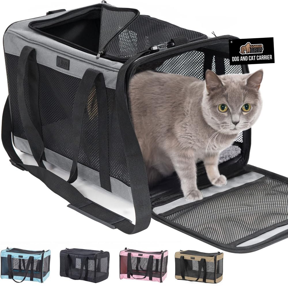 Gorilla Grip cat carrier top-entry offers easy loading and quick pet access