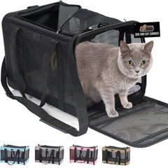 GORILLA GRIP cat carrier top-entry view for easy pet access during travel.