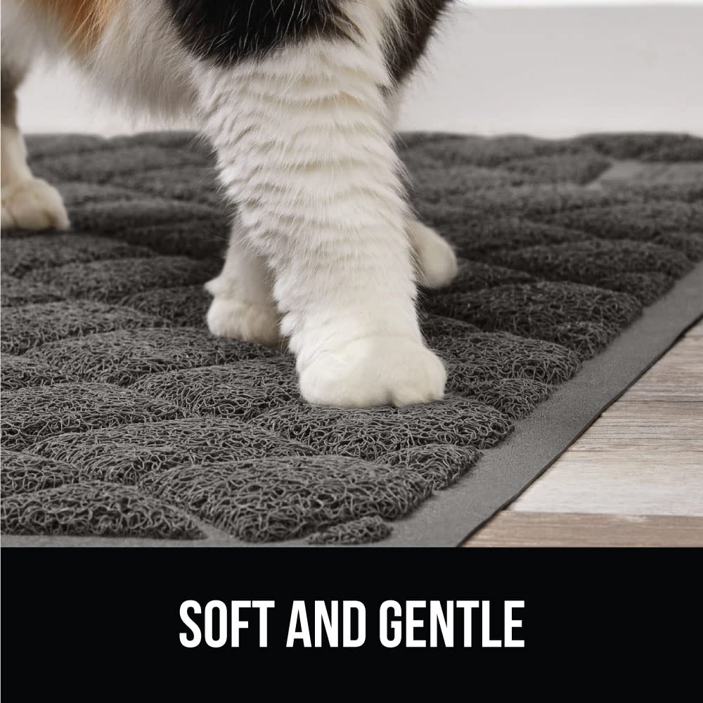 GORILLA GRIP cat litter box mat measures 20x30 inches for coverage