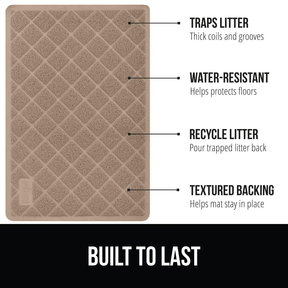 GORILLA GRIP mat angled view highlights roomy 35x47 inch coverage.