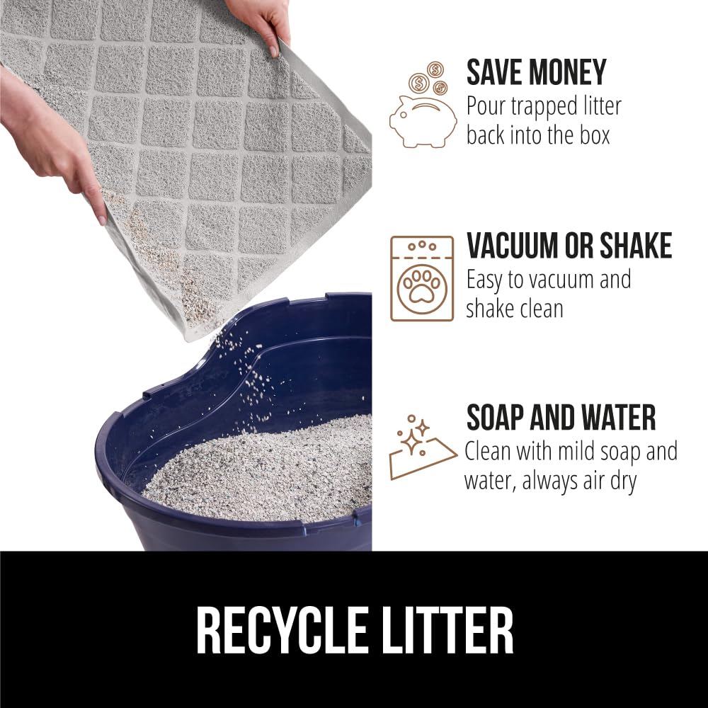 GORILLA GRIP Cat Litter Box Mat easy to clean after use.