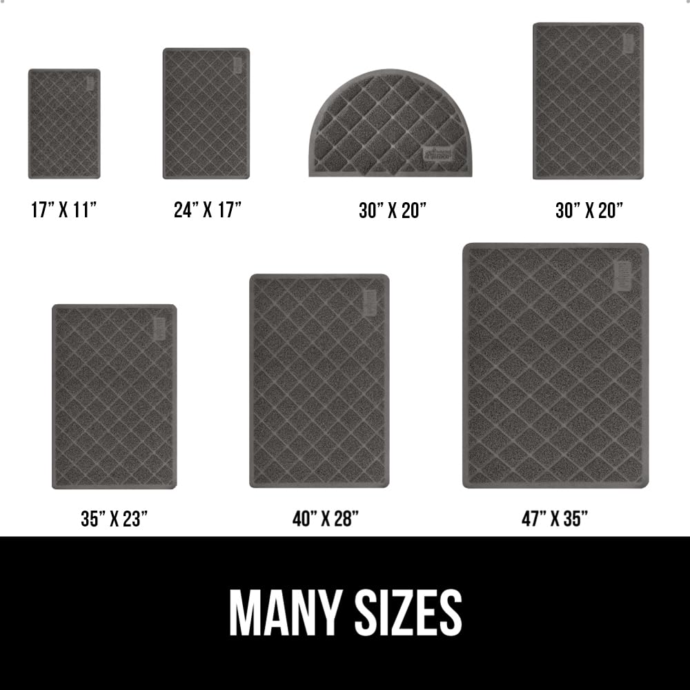 Gorilla Grip mat easy to clean with shake-out, vacuum, or mild soap.