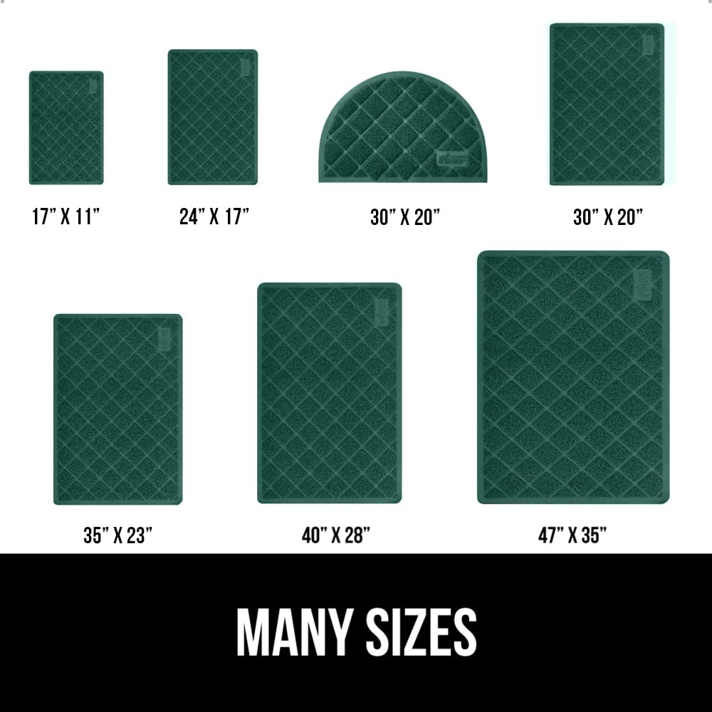 GORILLA GRIP mat in-use showing placement near litter box.