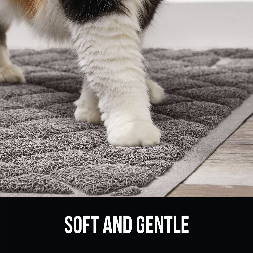 Gorilla Grip Cat Litter Mat gray color blends with decor