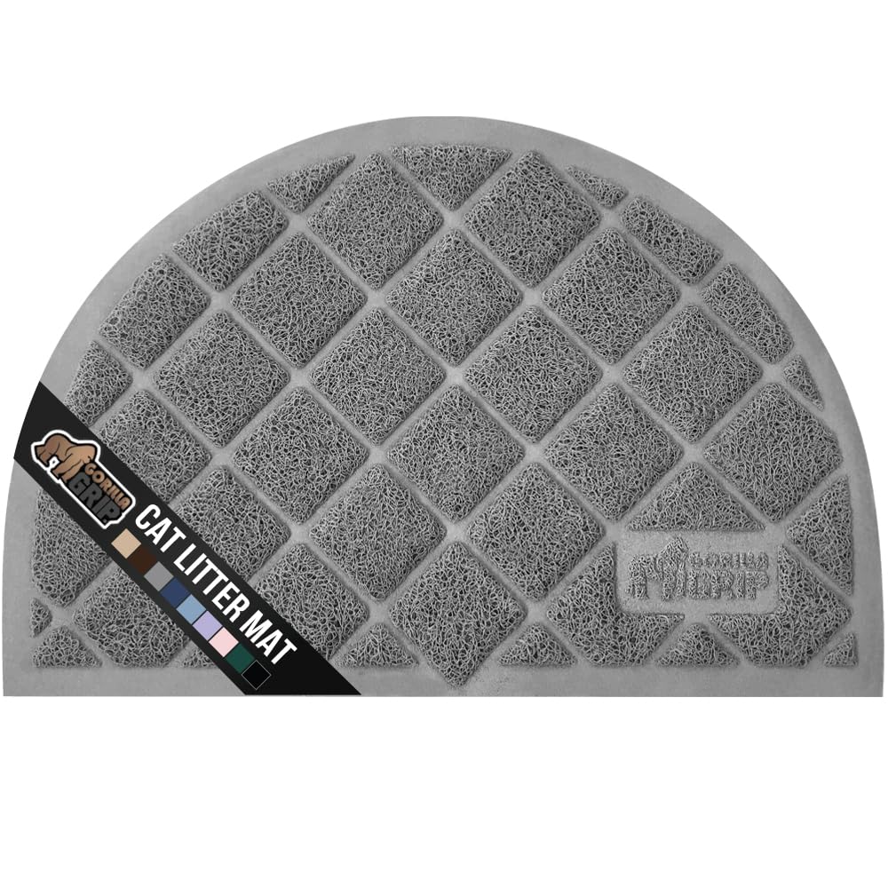 Gorilla Grip Cat Litter Mat top-side mesh traps litter for cleaner floors
