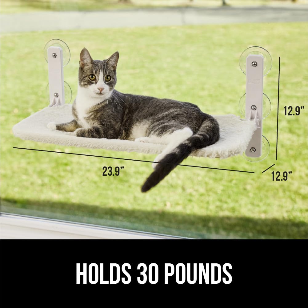 GORILLA GRIP Cat Window Perch large seating area for lounging in sunlight.