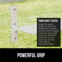 GORILLA GRIP Cat Window Perch sturdy metal frame supports up to 30 pounds.
