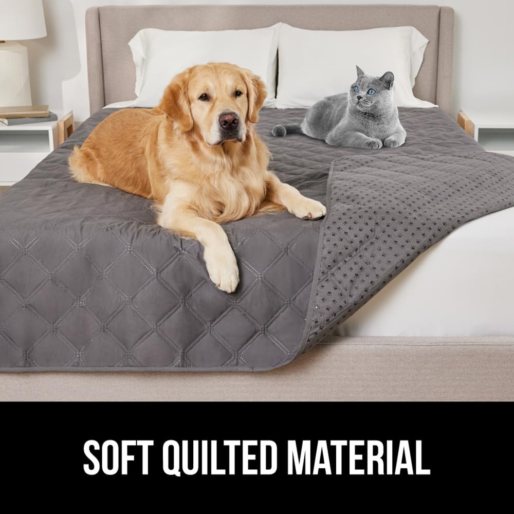 GORILLA GRIP charcoal cover on couch blends style with protection