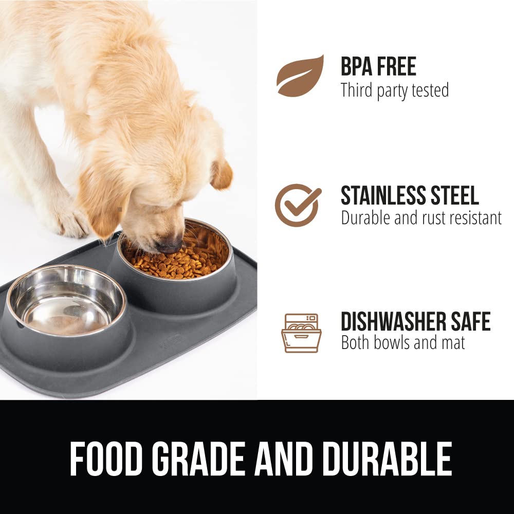 GORILLA GRIP dishwasher safe bowls simplify cleaning after pet meals