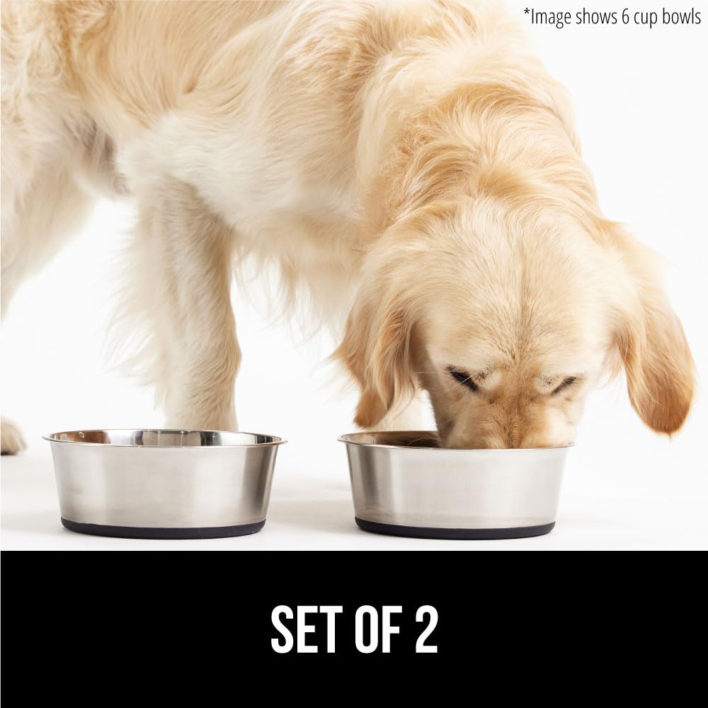 Gorilla Grip non-slip base keeps bowls steady during feeding on tile or wood.