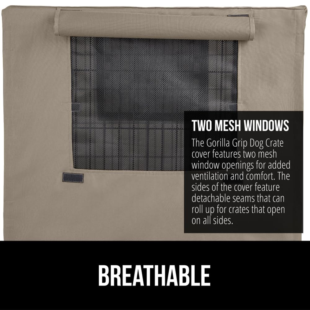 Gorilla Grip all-sides-open cover; roll-up side panels for flexible crate configurations.