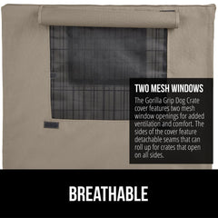 Gorilla Grip all-sides-open cover; roll-up side panels for flexible crate configurations.