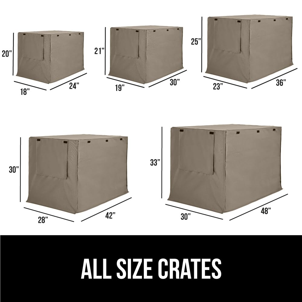 Gorilla Grip crate cover back view; breathable mesh windows for ventilation and visibility.