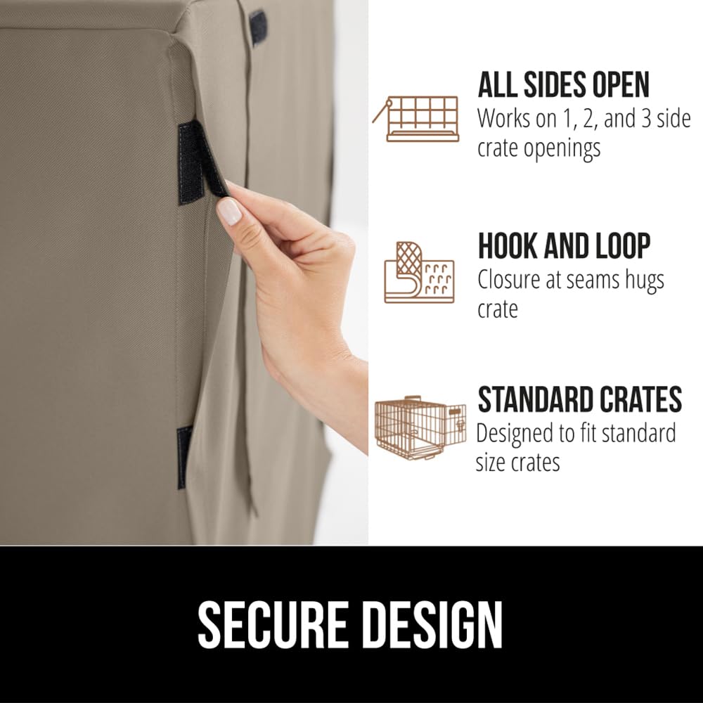 Gorilla Grip stain and tear resistant fabric; durable crate cover for everyday use.