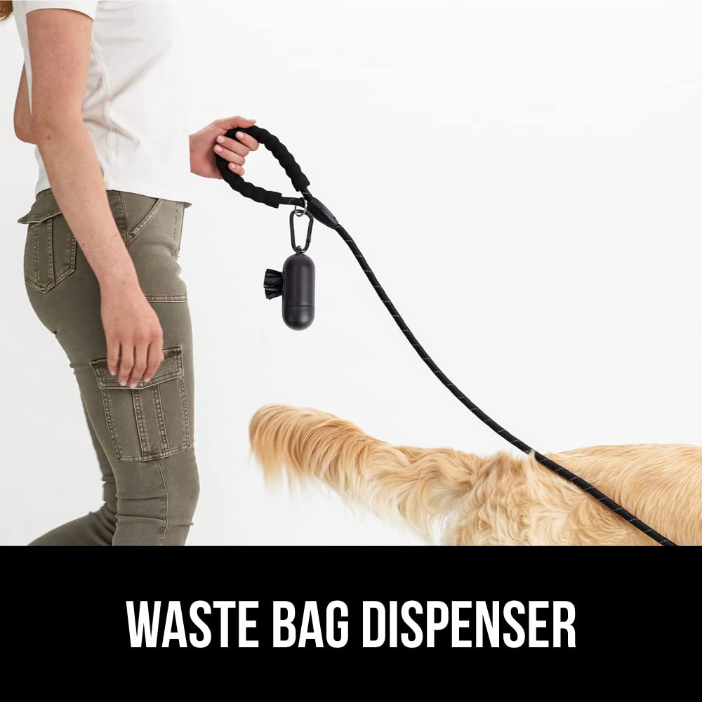 GORILLA GRIP dog leash with 360-degree swivel clasp for smooth rotation.