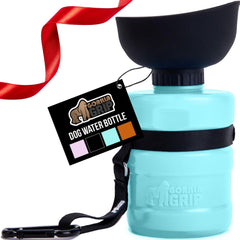 GORILLA GRIP turquoise 16oz bottle—portable hydration on walks.