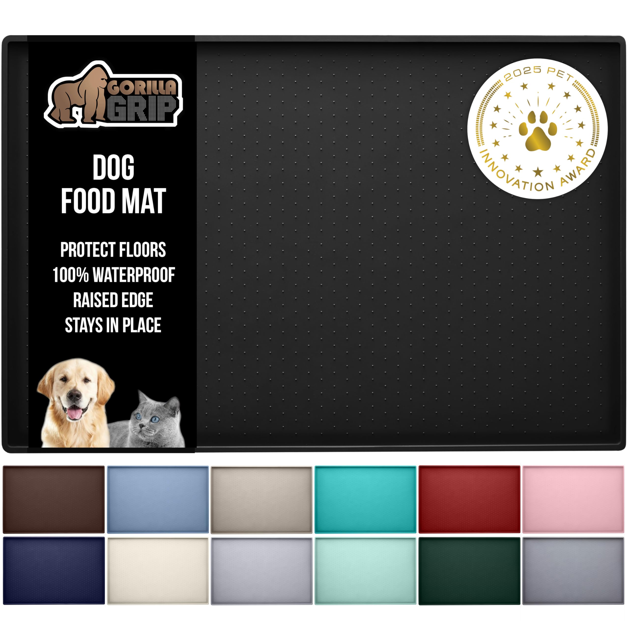 Gorilla Grip feeding mat close-up texture helps contain spills.