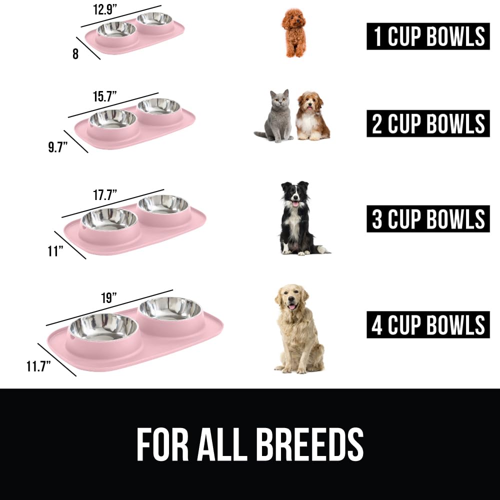GORILLA GRIP bowls available in 1–6 cup sizes for pets