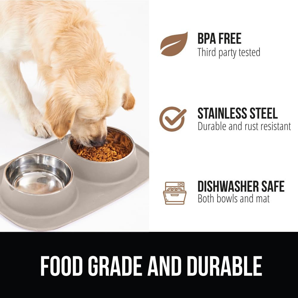 GORILLA GRIP feeding mat set dishwasher-safe materials simplify cleanup after meals