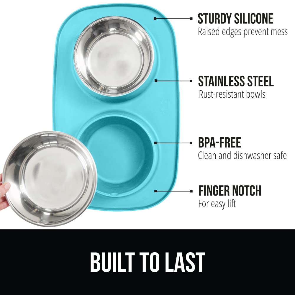 GORILLA GRIP feeding mat set top-down view shows slip-resistant base for steadier feeding.