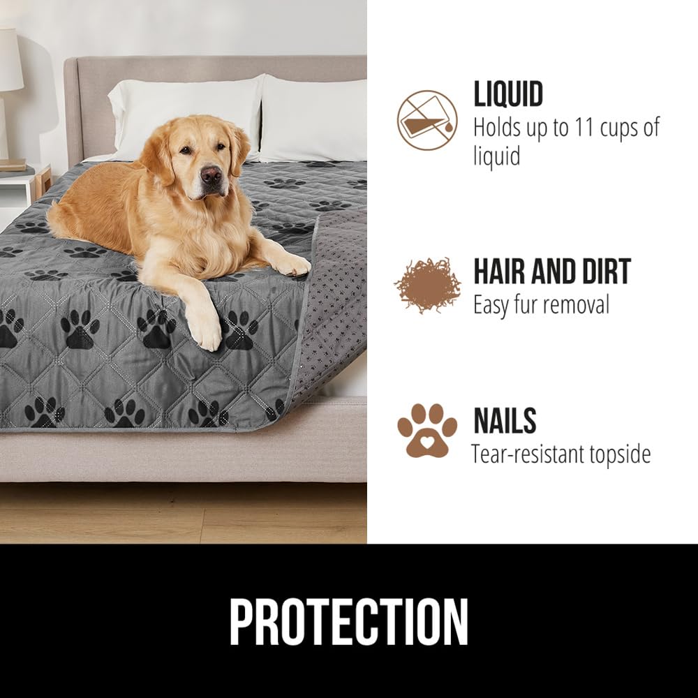 Gorilla Grip quilted top layer offers soft feel while protecting against spills