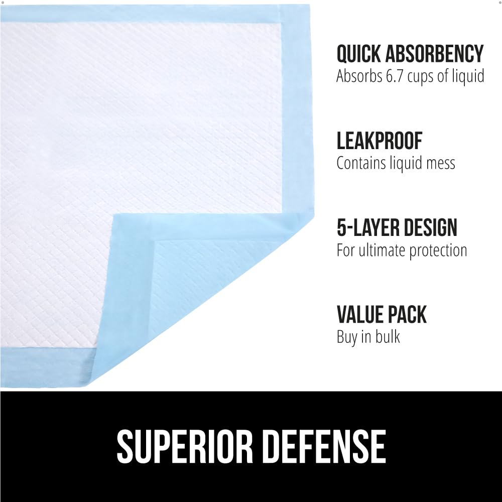 Gorilla Guard 5-layer core visible for superior absorption and containment.