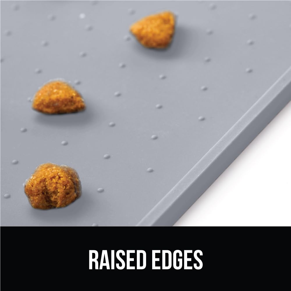 GORILLA GRIP light gray mat blends with decor while protecting floors.