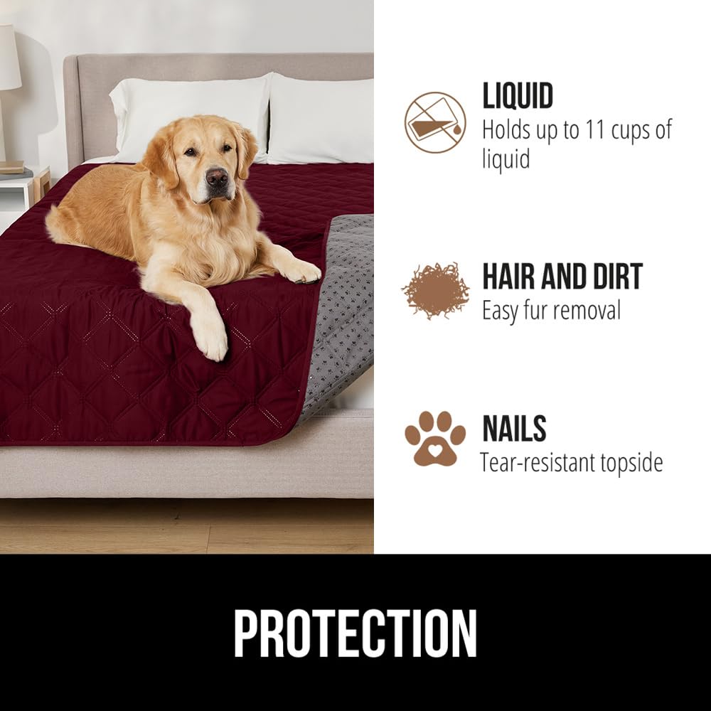 Gorilla Grip machine-washable fabric makes cleanup quick after paws.