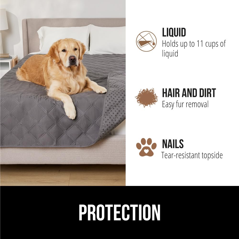 GORILLA GRIP blanket on car seat provides leak-proof protection on trips