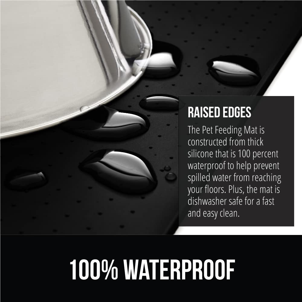 GORILLA GRIP raised-edge spill containment keeps liquids from reaching floors.