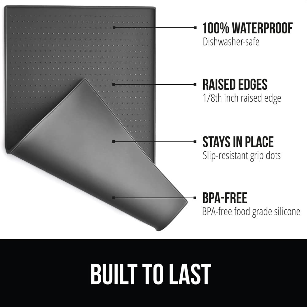Gorilla Grip raised-edge spill containment detail