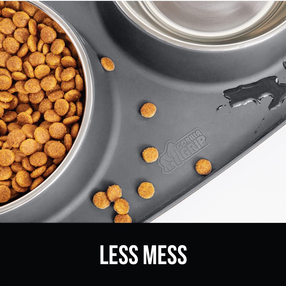 GORILLA GRIP silicone mat close-up shows durable non slip surface for steady bowls