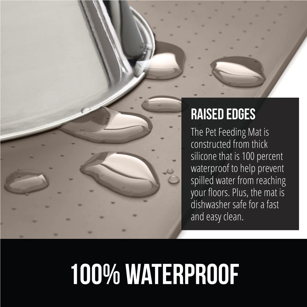 GORILLA GRIP slip-resistant topside and dots prevent bowl movement and mess.