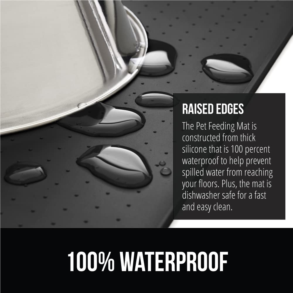GORILLA GRIP slip-resistant topside with raised dots keeps bowls steady.