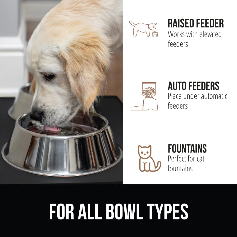 Gorilla Grip slip-resistant topside keeps bowls steady.