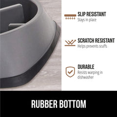 Gorilla Grip slow feeder bowl is dishwasher safe for easy cleanup