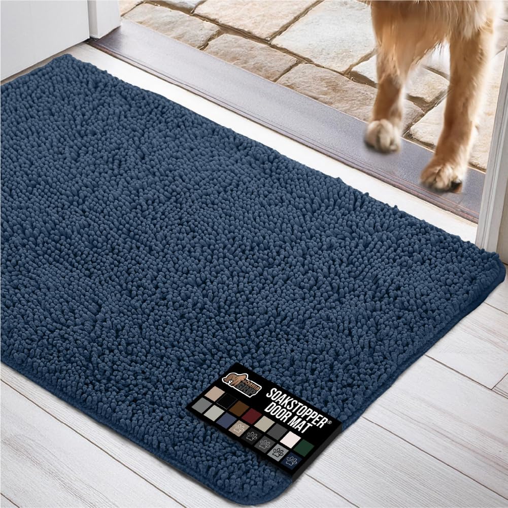 GORILLA GRIP SOAKSTOPPER absorbent top layer soaking moisture to keep entryways clean