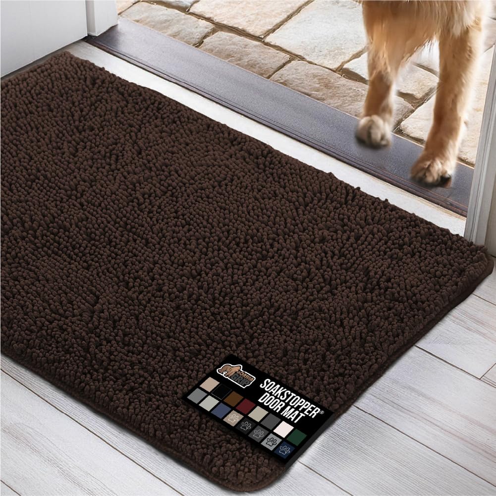 GORILLA GRIP SOAKSTOPPER alfombra de entrada absorbente para suelos limpios