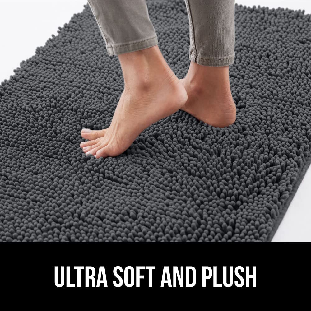 GORILLA GRIP SoakStopper charcoal color complements most interiors.