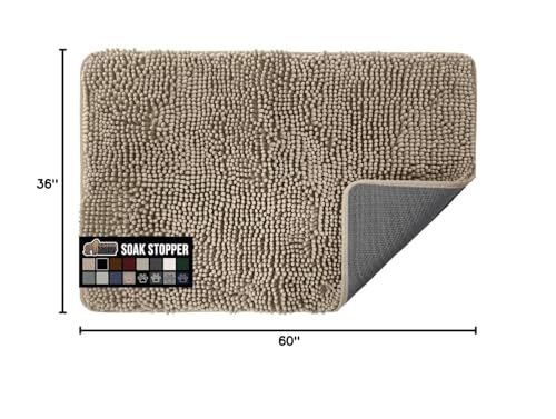 GORILLA GRIP SoakStopper dense chenille pile traps dirt from paws
