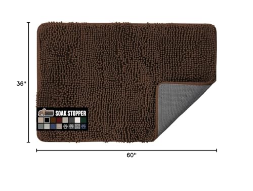 GORILLA GRIP SOAKSTOPPER dense chenille pile plush feel keeps feet dry