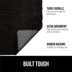 GORILLA GRIP SoakStopper dirt-trapping design catches muddy paw debris.