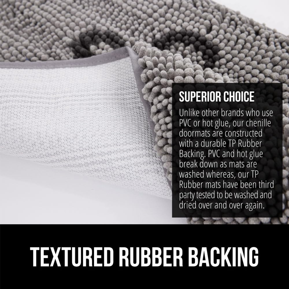 GORILLA GRIP SOAKSTOPPER machine washable design simplifies cleaning after muddy days.