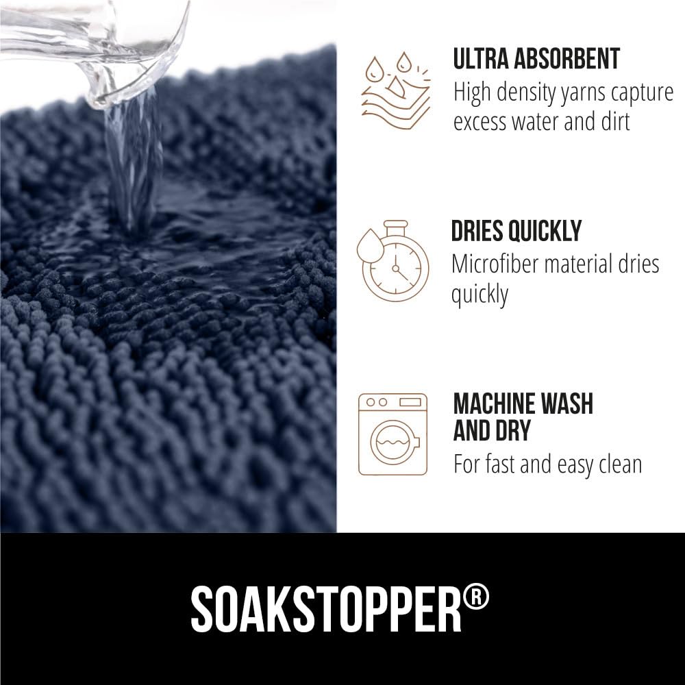 GORILLA GRIP SOAKSTOPPER machine washable chenille for easy care