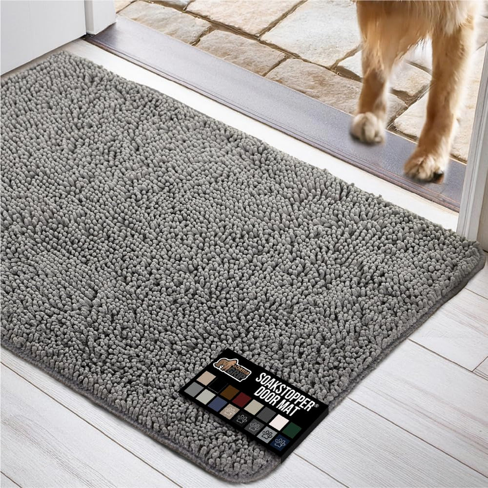 GORILLA GRIP SoakStopper top-layer absorbent at doorway for moisture control