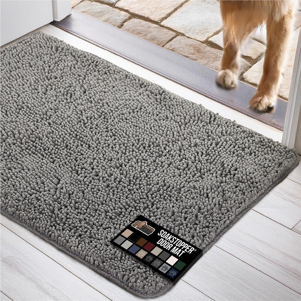 GORILLA GRIP SoakStopper top-layer absorbent at doorway for moisture control